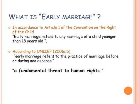 The Effects Of Early Marriage Among Young Adults