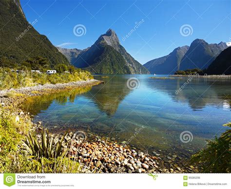 New Zealand Milford Sound Stock Photo Image Of Scenery