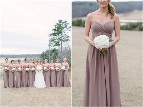 Mauve Bridesmaid Dresses With White Bouquets Always A Bridesmaid