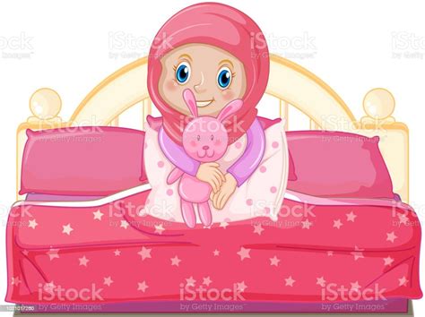 A Muslim Girl On Bed Stock Illustration Download Image Now Adult Arab Culture Arabic Style