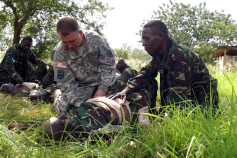 Tanzania Texas Army National Guard Soldiers Work With Tanzanian People