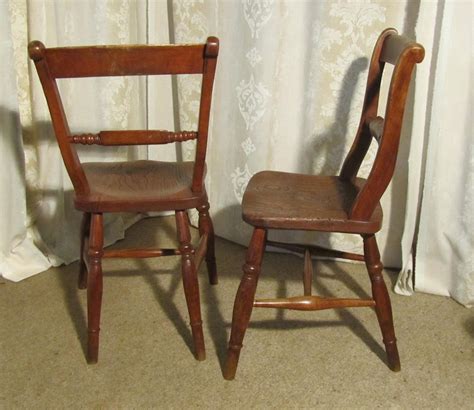 5 Victorian Beech And Elm Kitchen Chairs Antiques Atlas