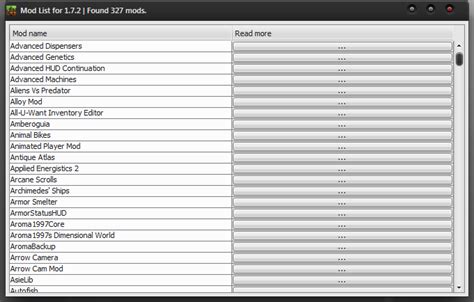 Here is the answer to that. Minecraft mod list - Minecraft Tools - Mapping and Modding ...