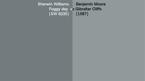 Sherwin Williams Foggy Day Sw 6235 Vs Benjamin Moore Gibraltar Cliffs
