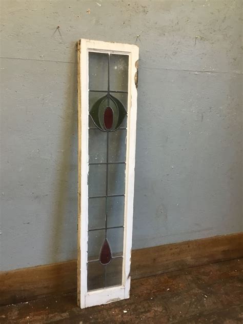 Long Slim Stained Glass Window Authentic Reclamation