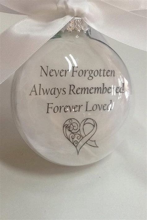 In Memory Ornament Never Forgotten Always Remembered Memorial Ornaments