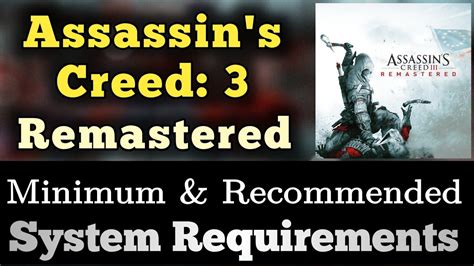 Assassins Creed Remastered System Requirements Assassins Creed