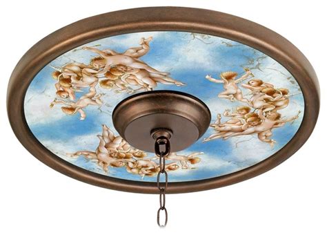 Without the tinted fan globe, it is much brighter in this bedroom. Themed Celestial 16" Wide 4" Center Bronze Ceiling ...