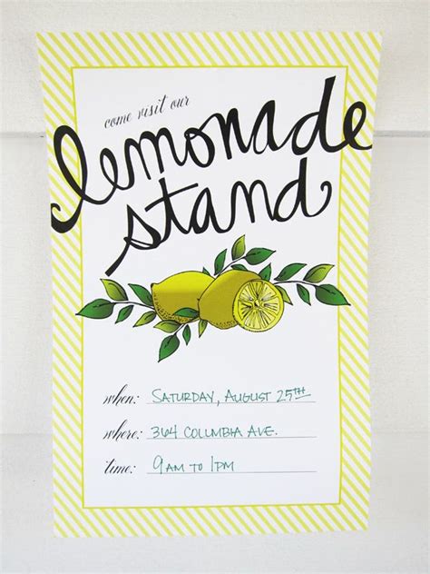 lemonade stand free printables printable words worksheets
