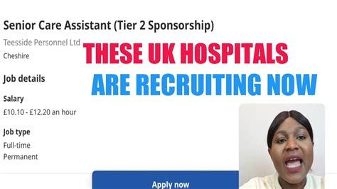 healthcare assistant jobs with visa sponsorship Uk - YouTube