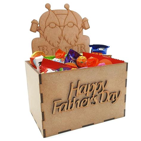 Fathers Day Treat Box Hamper T Fillable Craft Kit Mdf Etsy Uk