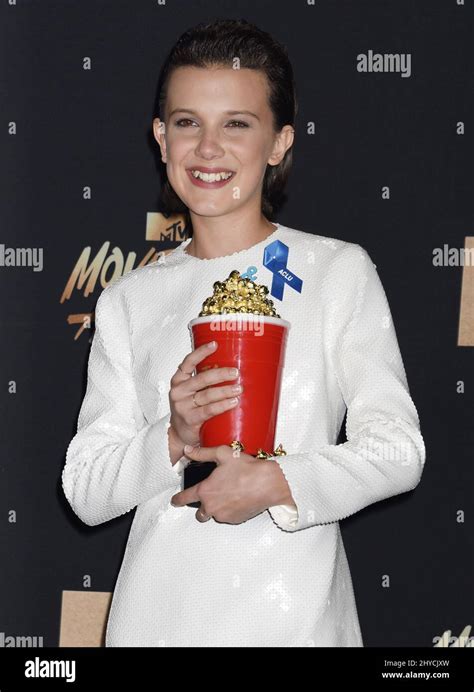Millie Bobby Brown In The Press Room At The 2017 Mtv Movie And Tv