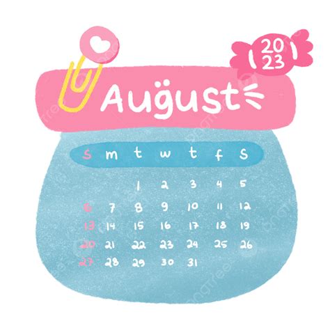 Kalender Lucu Agustus 2023 Kalender Agustus Agustus 2023 Perencana Kalender Png Transparan