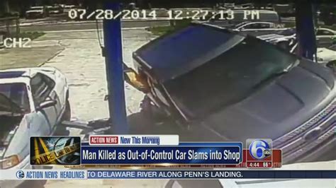 Video Out Of Control Car Slams Into Auto Shop 6abc Philadelphia