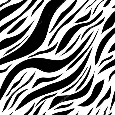 Vector Seamless Zebra Texture Black And White Stock Vector Image By