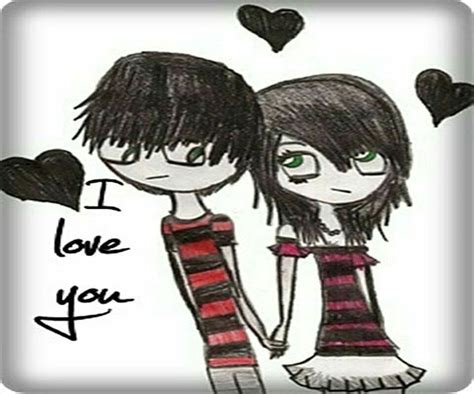 Pin By Rebecca Long On Cute Couple Emo Love Love Heart Drawing