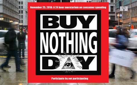 Forget Black Friday - celebrate Buy Nothing Day instead