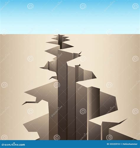 Crack In The Ground Stock Vector Illustration Of Land 33335910