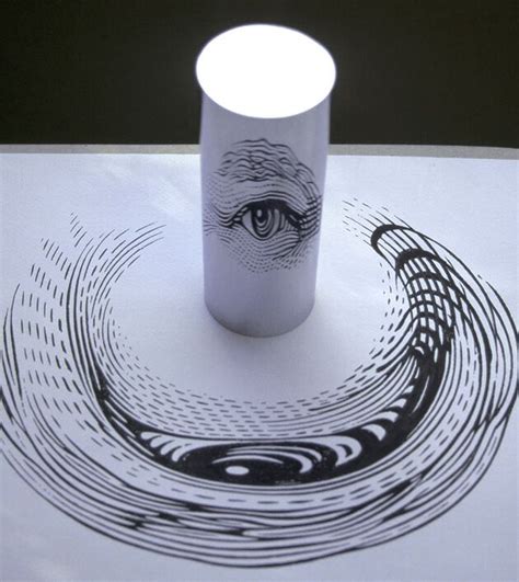 Anamorphic Eye An Optical Illusion