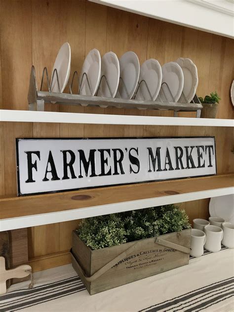 Embossed Metal Farmers Market Sign Farmers Market Sign Local