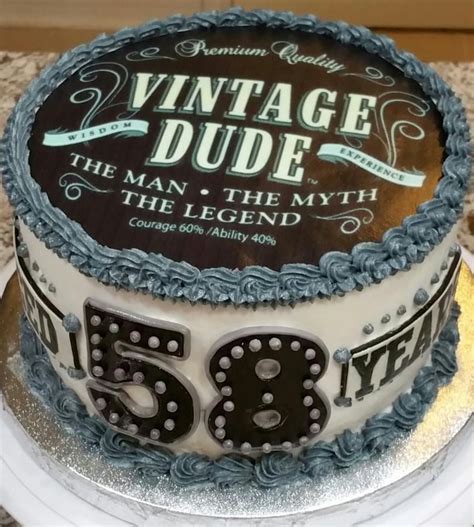 Vintage Dude Birthday Cake Vintage Birthday Cakes 70th Birthday