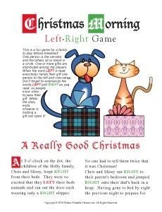 Once the story is over, the one holding the gift(s) gets to keep them. It's Christmas Morning left-right game story | Gift ...