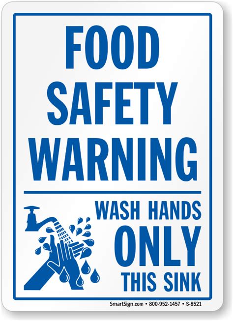 Food Safety Wash Hands Only This Sink Sign Sku S 8521