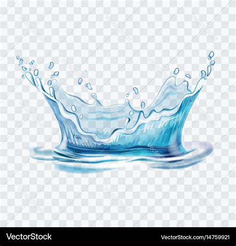 Blue Water Splash Royalty Free Vector Image Vectorstock