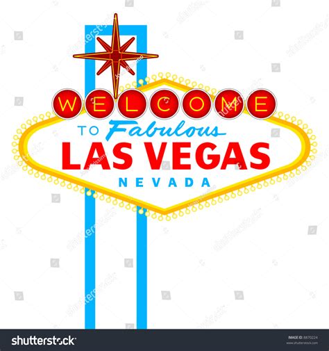 Vector Welcome To Fabulous Las Vegas Nevada Sign Isolated On White
