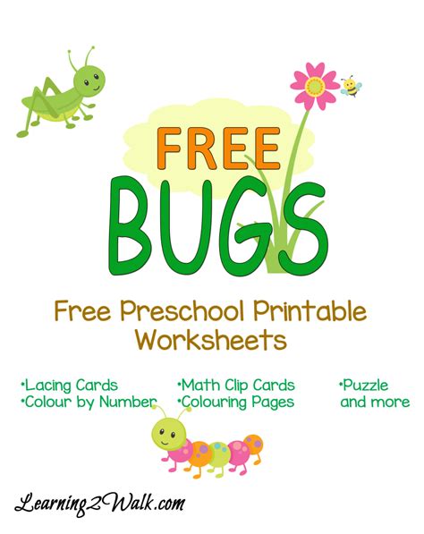 Free Bugs Preschool Printable Pack Money Saving Mom Money Saving Mom