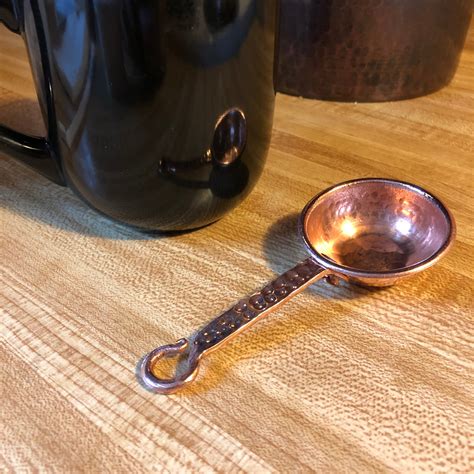 Hammered copper 1/2oz (1 tbsp.) coffee scoop measuring spoon