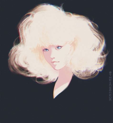 Original 1girl Artist Name Big Hair Black Background Blonde Hair Blue Eyes Chromatic