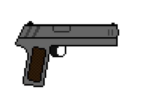 Pixel Art Gun Pistol