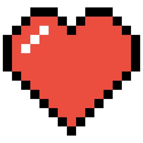 Red Heart Pixel Art 13743843 Png