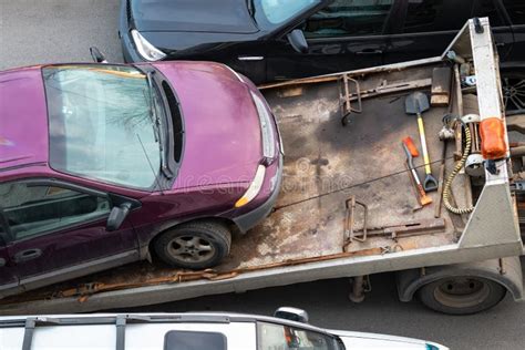 Car Loading Onto A Tow Truck Editorial Stock Photo Image Of Service