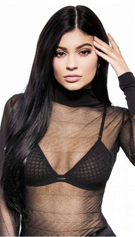 Who Made Kylie Jenners Lace Bra And Mesh Long Sleeve Top Kylie