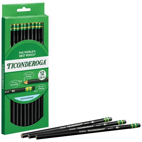 Black Wood Cased Pencils Ticonderoga