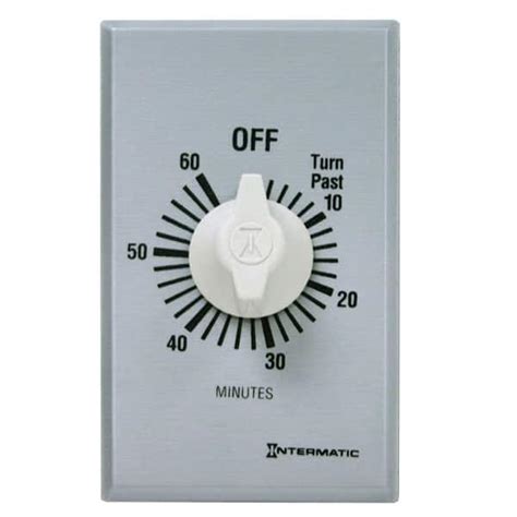 Intermatic 20 Amp 60 Minute Indoor In Wall Spring Wound Timer Gray