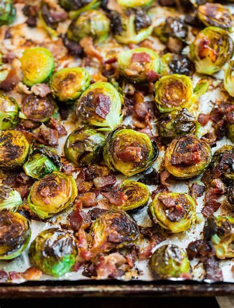 Grilled Brussels Sprouts With Bacon And Honey Balsamic Glaze Tiffanie Recipe In 2021 Brussel
