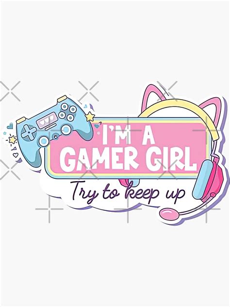 Sticker Gamer Girl Aesthetic Je Suis Une Gamer Girl Par Graphic