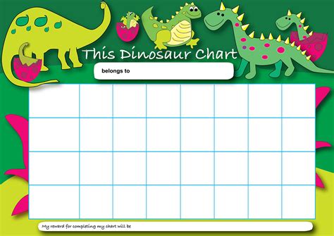 Buy Superstickers A4 Dinosaur Reward Chart With 50 Stickers Online At