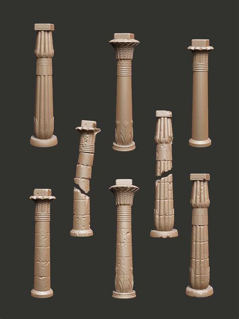 Ancient Columns Digital Stl Pack Epic Basing