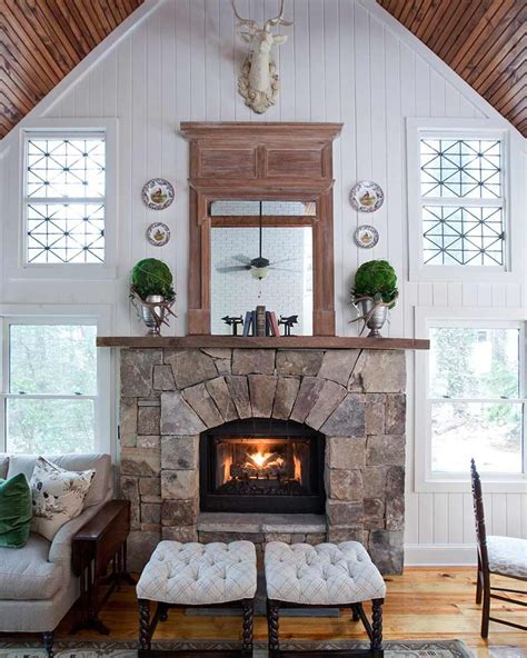 The Most Beautiful Mountain Lodge Fireplaces Cottage Journal