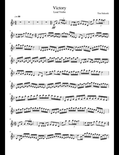 Victory Lead Violin Sheet Music For Violin Download Free In Pdf Or Midi