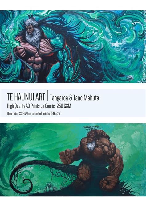 Maori God Prints Tangaroa Tane Mahuta Link In My Bio Maori Art Maori