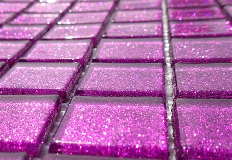 Purple Glitter Tiles 1 Inch Mosaic Tiles 25 Metallic Glass Tiles