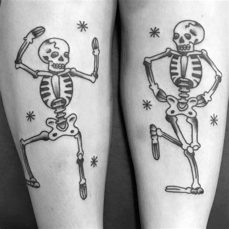 Explore creative & latest skeleton tattoo ideas from skeleton tattoo images gallery on tattooviewer.com. 50 Dancing Skeleton Tattoo Ideas For Men - Moving Bone Designs