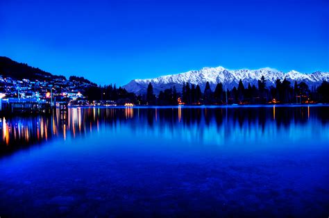 Queenstowns Blue Mountains New Zealand At The Blue Hour Flickr