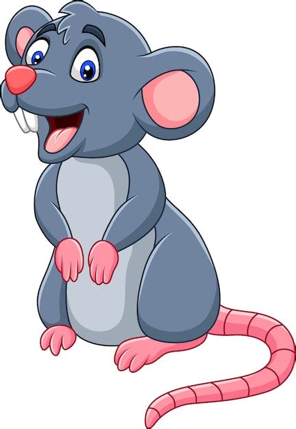 Premium Vector Cartoon Happy Mouse