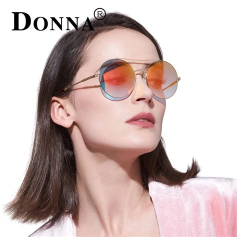 Donna Oversized Round Sunglasses Women Retro Style Gradient Multicolor